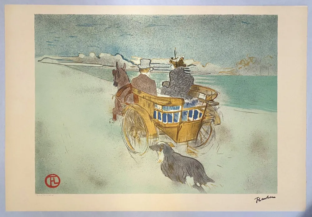 Lithograph Toulouse-Lautrec - La charette anglaise