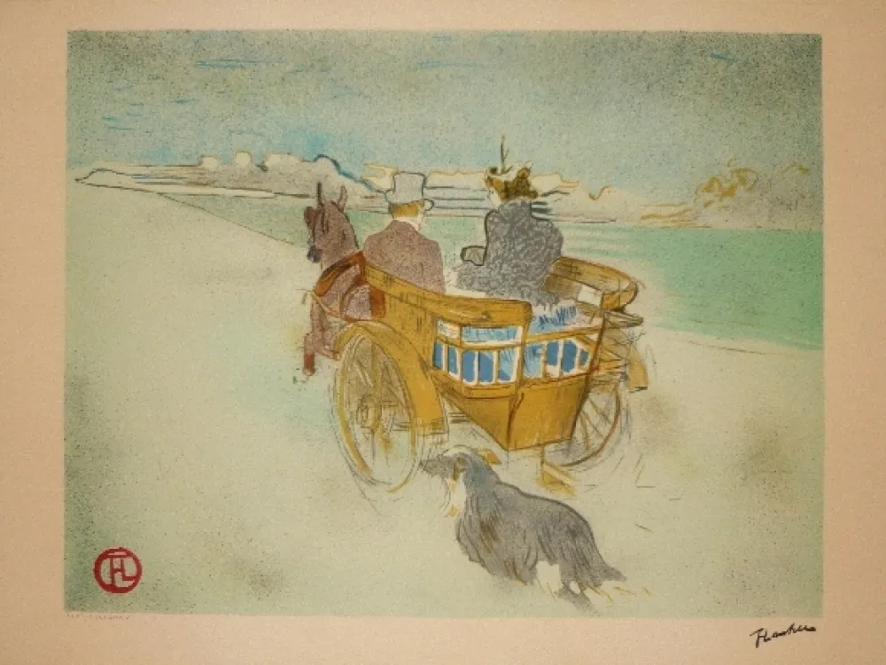 Lithograph Toulouse-Lautrec - La charette anglaise