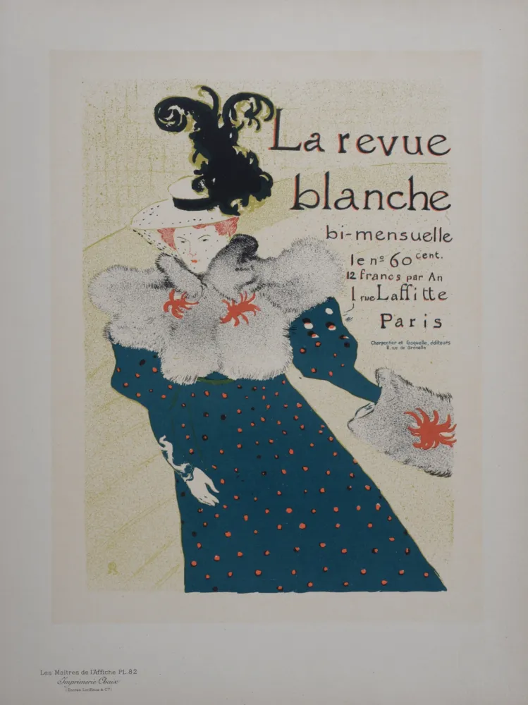 Lithograph Toulouse-Lautrec - La Revue Blanche, Les Maitres de L'Affiche,1897