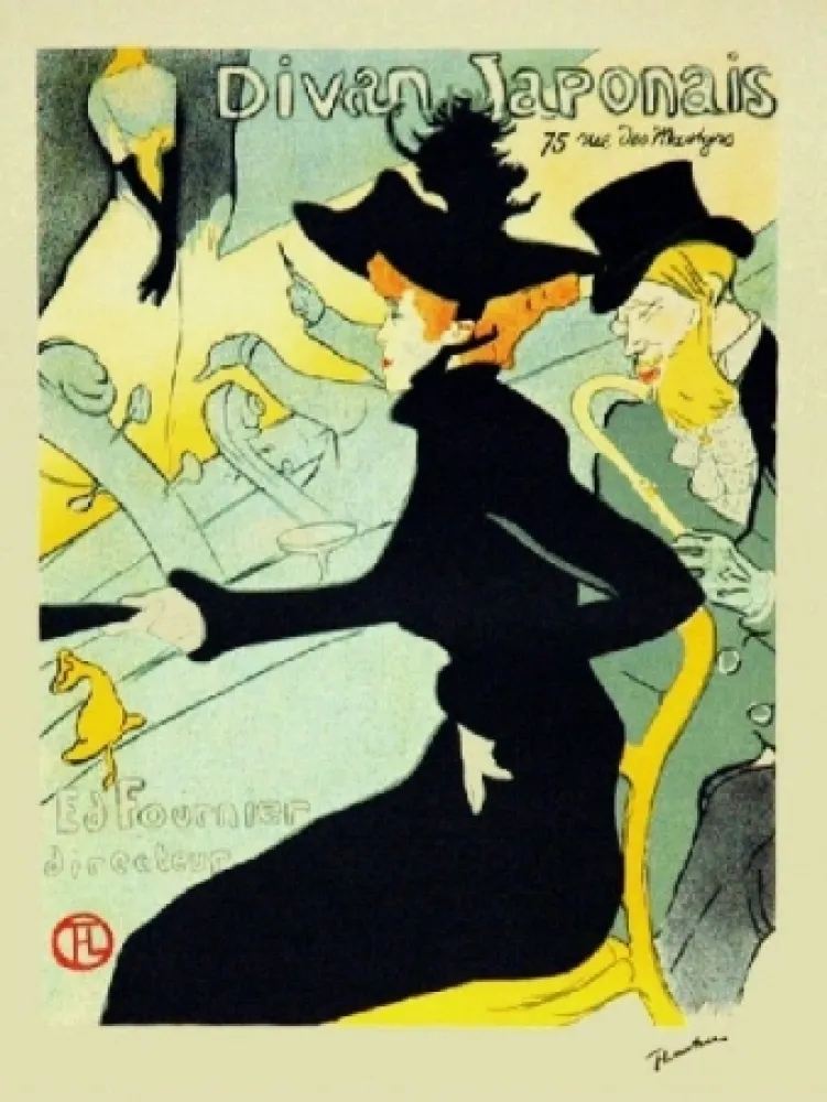 Lithograph Toulouse-Lautrec - Le divan Japonais