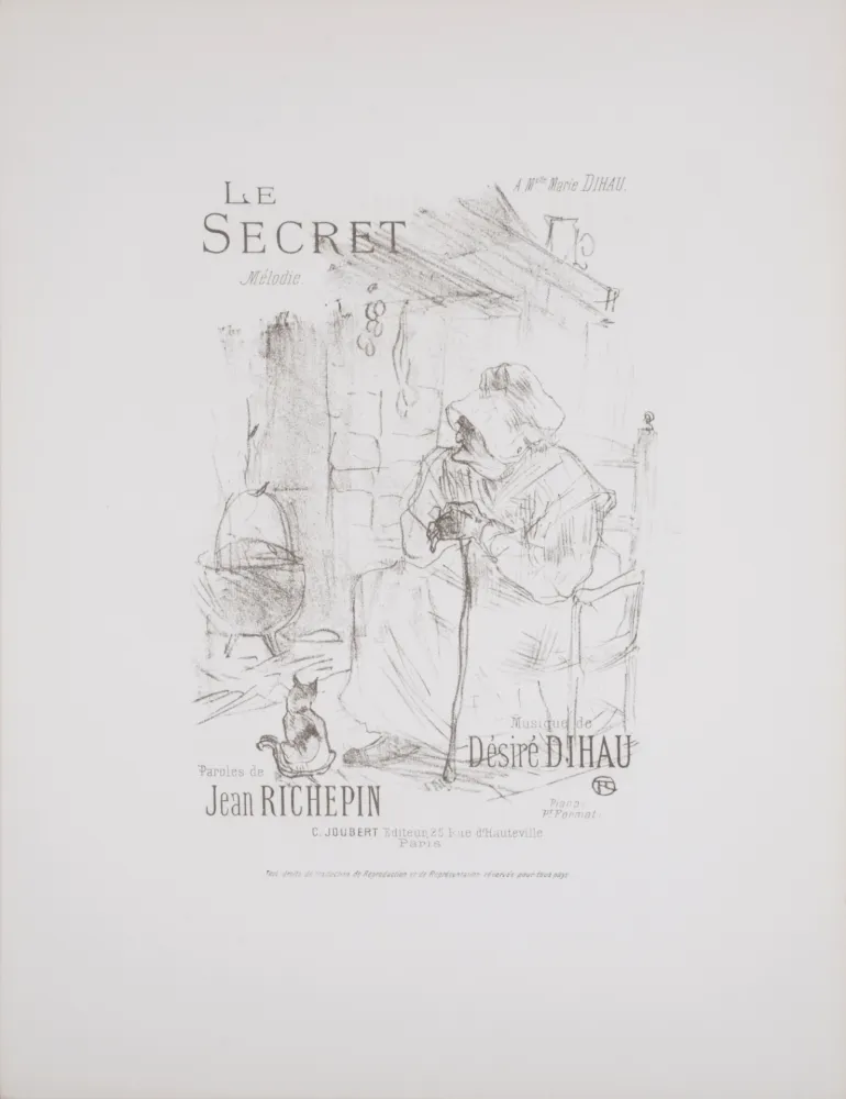 Lithograph Toulouse-Lautrec - Le Secret, 1895