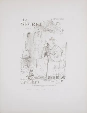 Lithograph Toulouse-Lautrec - Le Secret, 1895