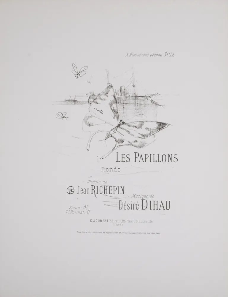 Lithograph Toulouse-Lautrec - Les Papillons, 1895
