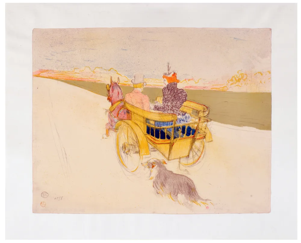 Lithograph Toulouse-Lautrec - Partie de campagne