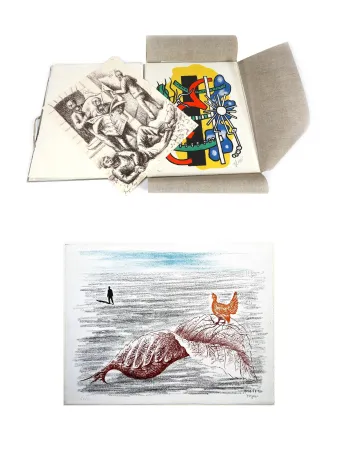 Lithograph Toyen - BRUNIDOR. Portofolio n° 2: Toyen, V. Brauner, F. Léger, H. Michaux, Hérold, Masson, Hélion (1947-1952)