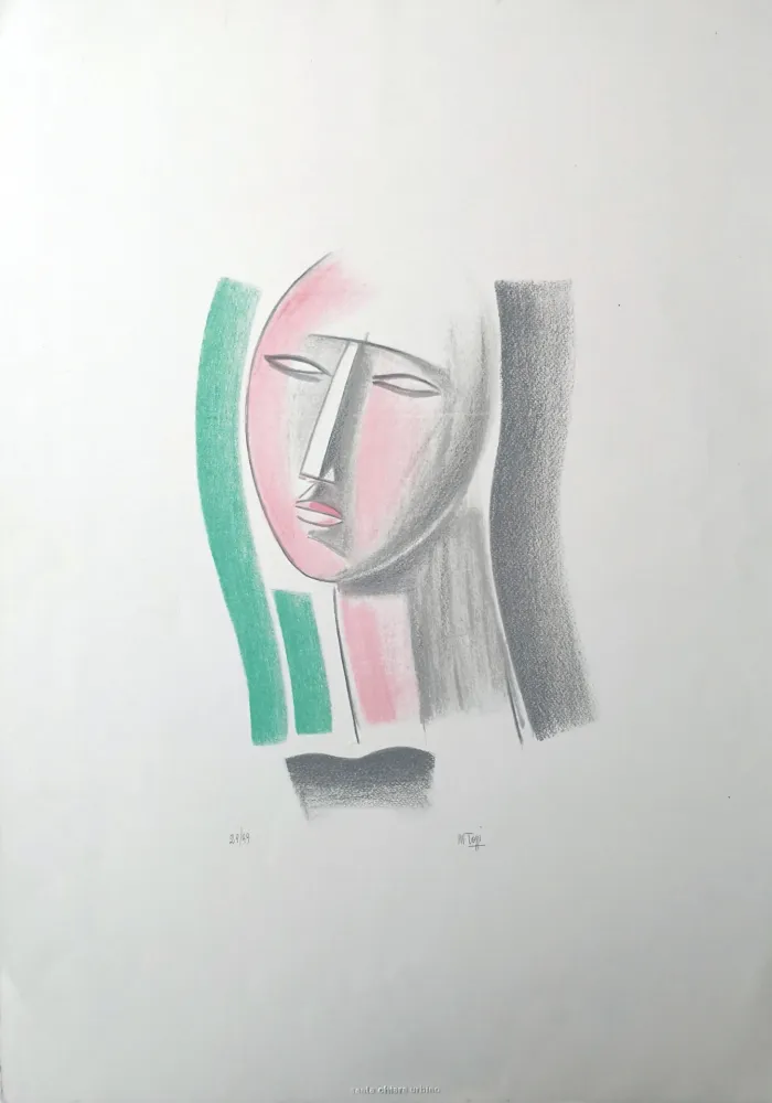 Lithograph Tozzi - Volto