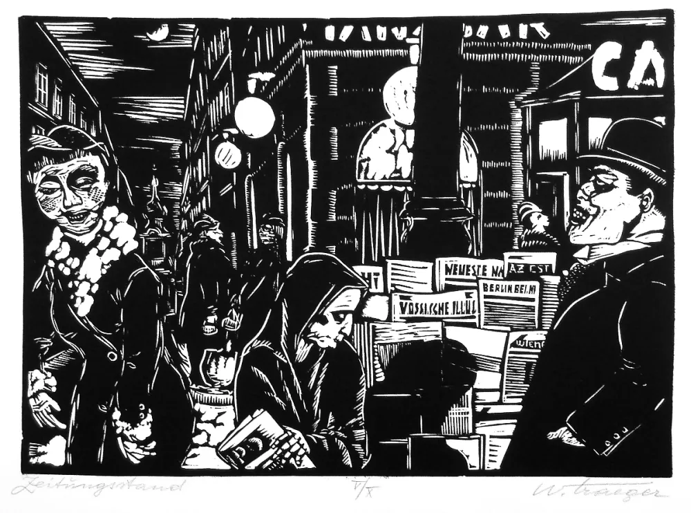 Linocut Traeger - Wien 1932 (Vienna 1932)