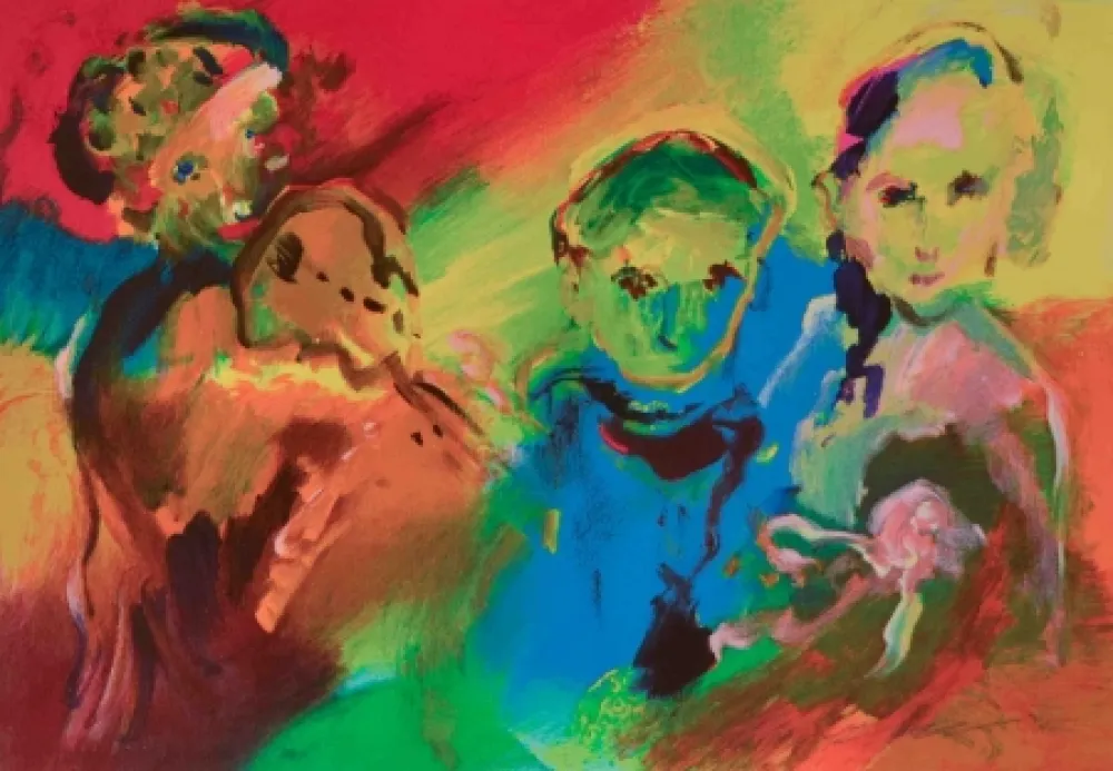 Screenprint Treccani - La famiglia di suonatori