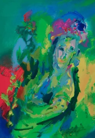 Screenprint Treccani - Materinità fiorita