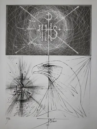 Etching Trémois - L'Aigle de la St Jean / The Eagle of the St John