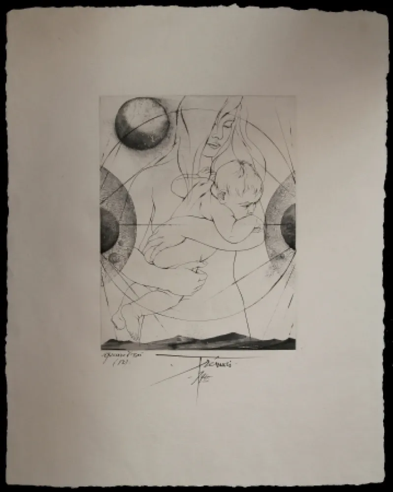 Etching Trémois - MATERNITE / MATERNITY