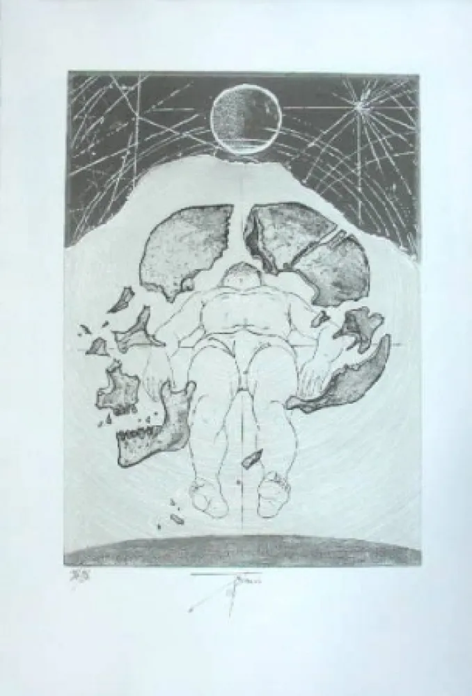 Etching Trémois - Nu masculin