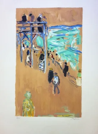 Lithograph Truphemus - La passerelle