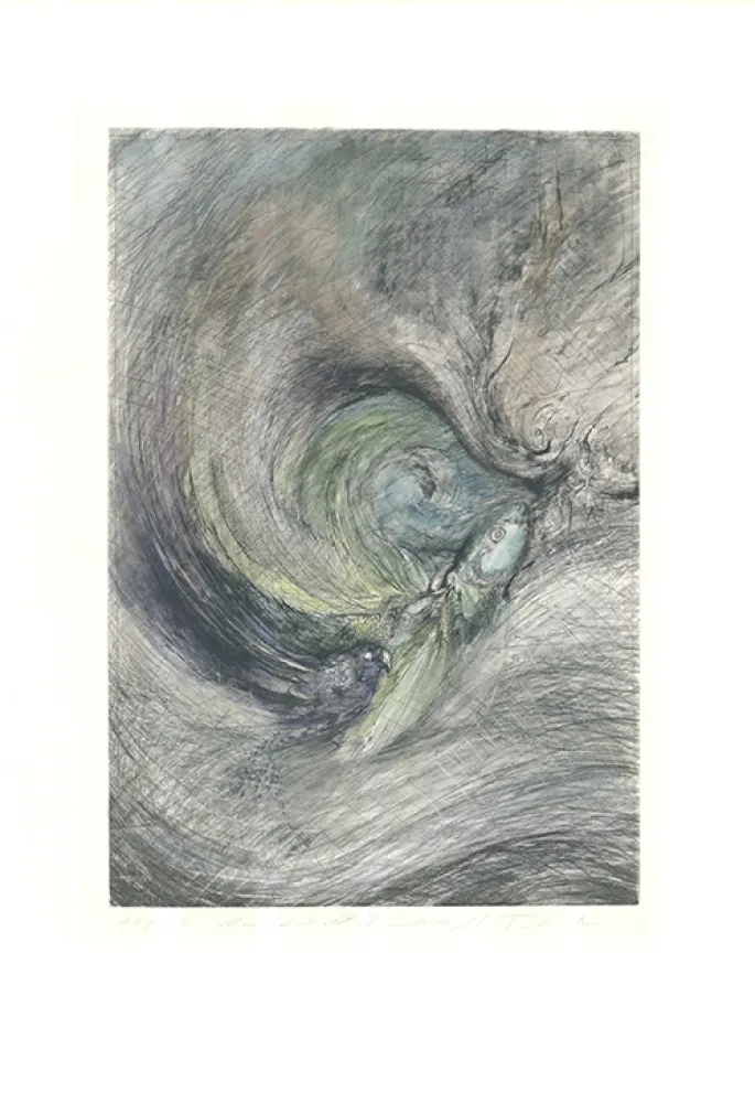 Etching Tschermak - Mondgedicht