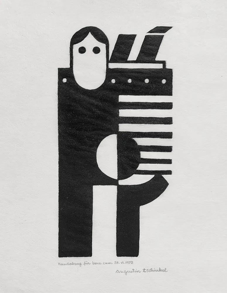 Linocut Tschinkel - Emigrant