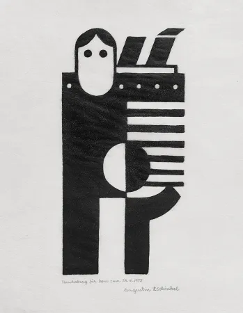Linocut Tschinkel - Emigrant