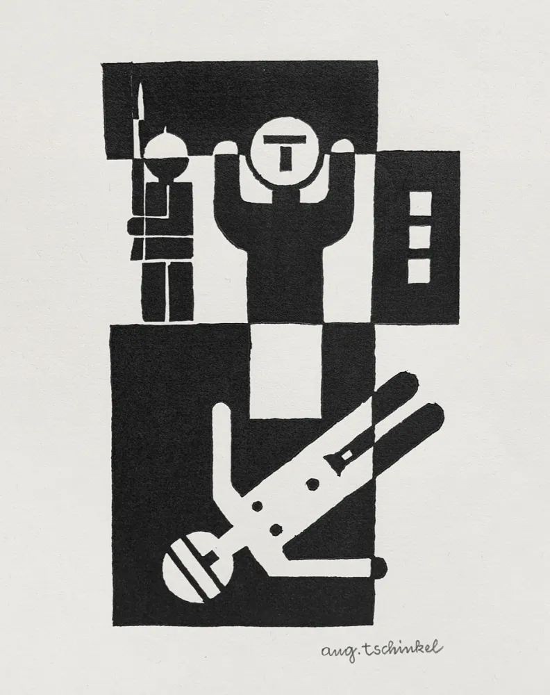 Linocut Tschinkel - Vollstrecker (Executor)