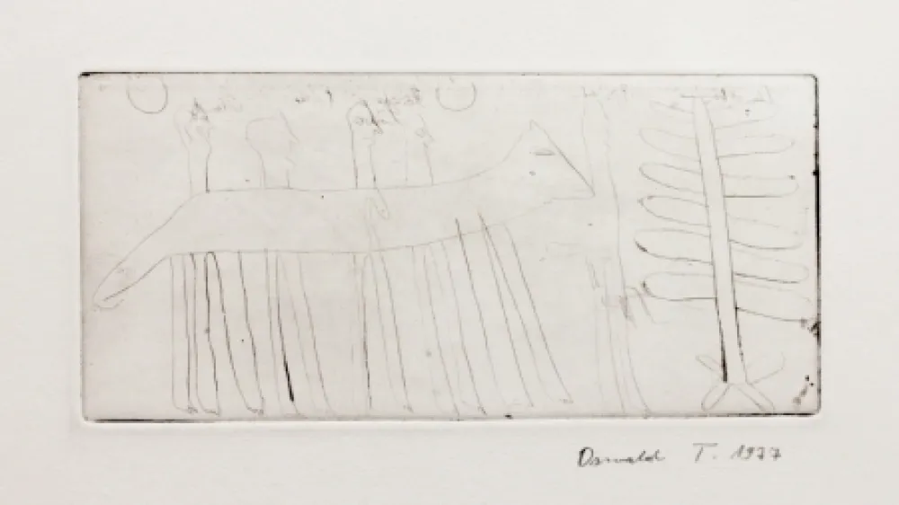 Etching Tschirtner - Hase (Hare)