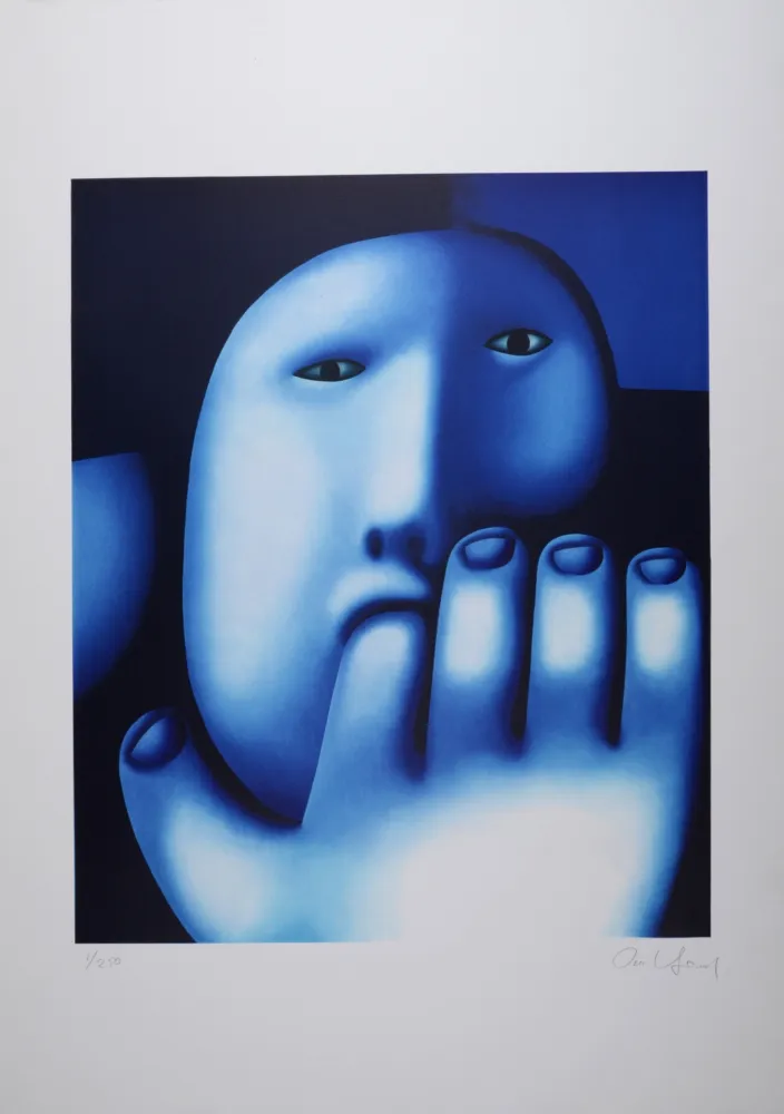 Lithograph Tselkov - Personnage