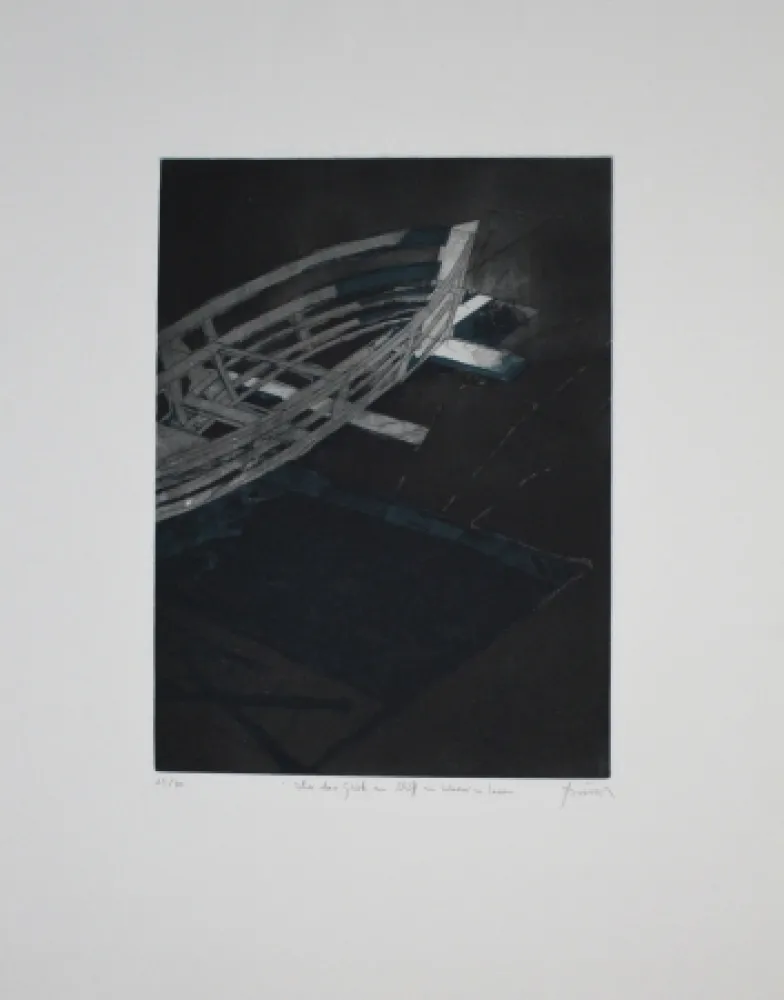 Etching And Aquatint Tuma - Über das Glück ein Schiff zu Wasser zu Lassen