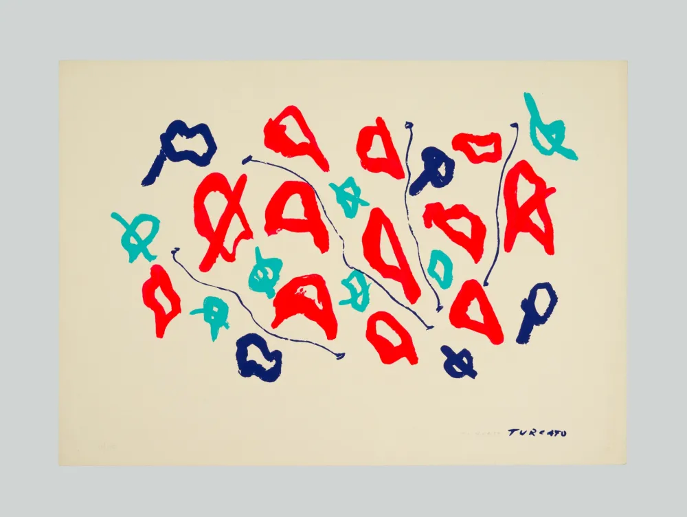 Lithograph Turcato - Composizione