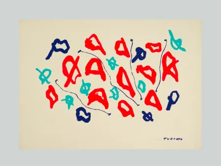 Lithograph Turcato - Composizione