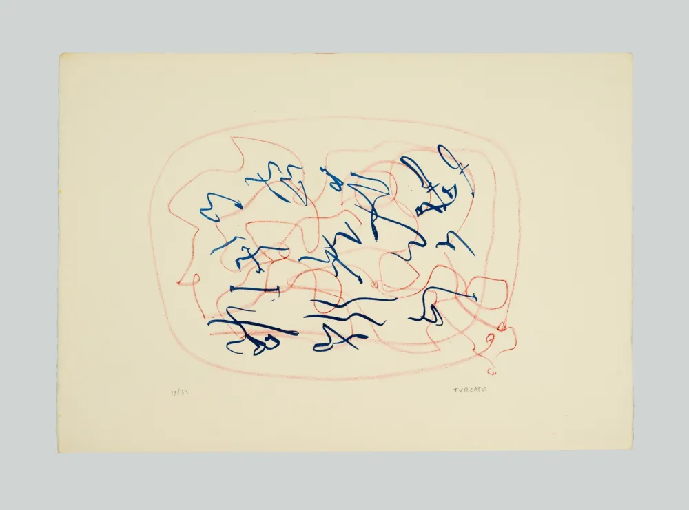 Lithograph Turcato - Composizione