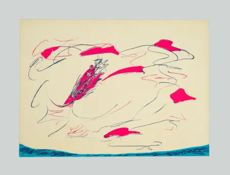 Lithograph Turcato - Composizione