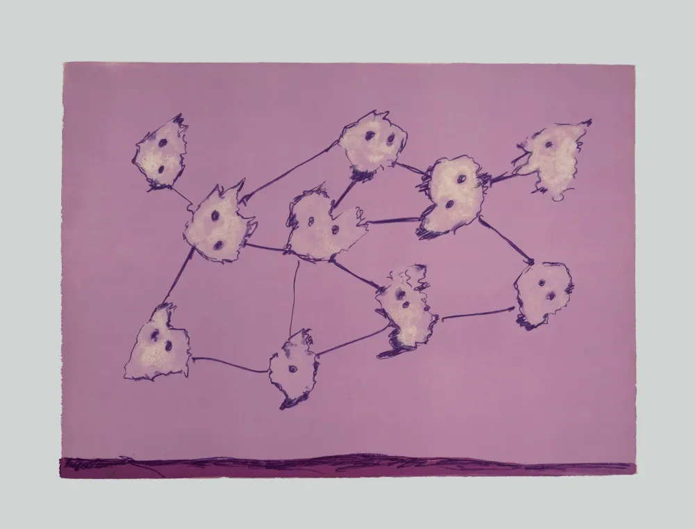 Lithograph Turcato - Composizione