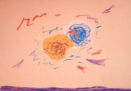 Lithograph Turcato - Composizione