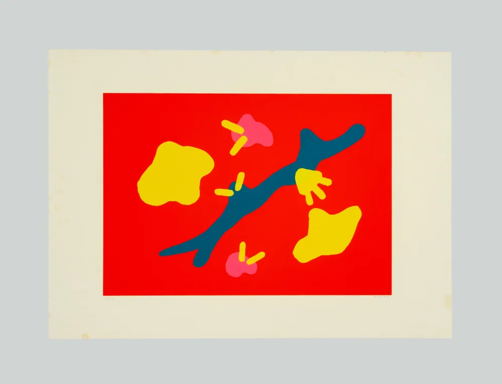 Screenprint Turcato - Composizione (rosso)