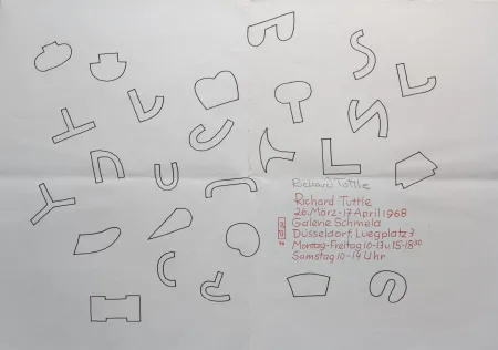 Screenprint Tuttle - Cloth Pieces und Skulpturen, 1968.