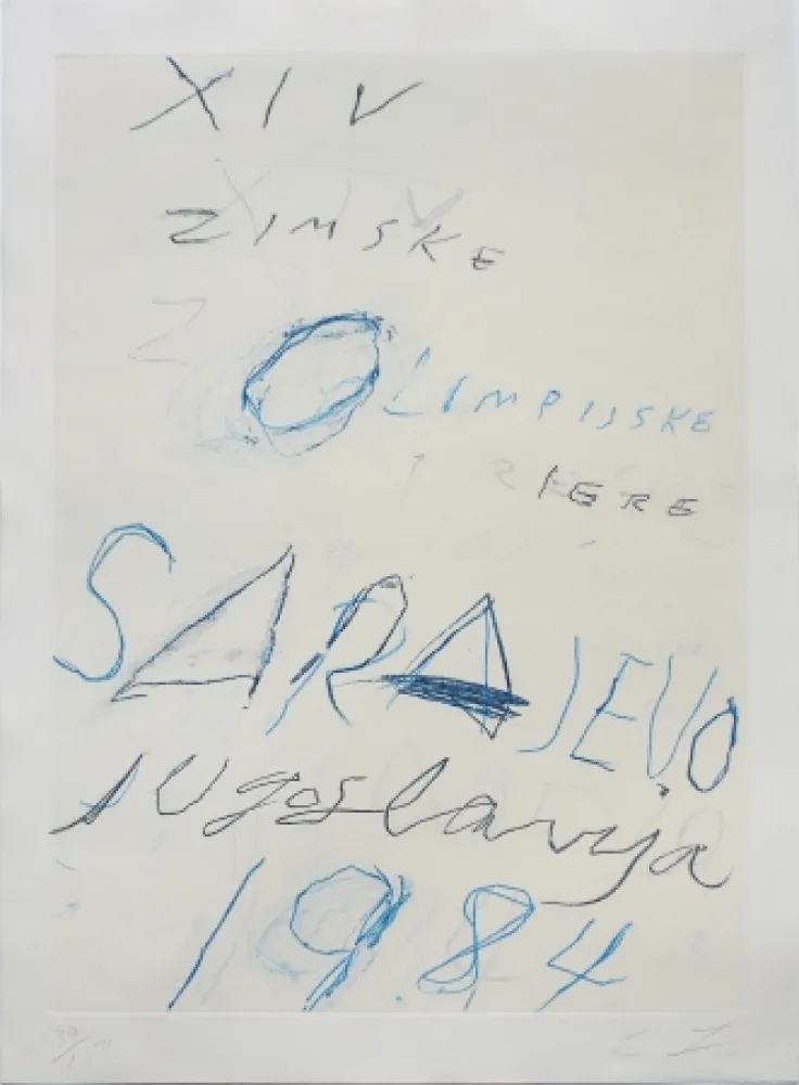 Lithograph Twombly - Untitled