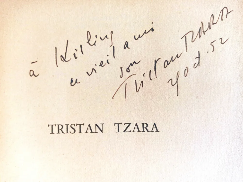 Illustrated Book Tzara - Hand-signed for painter Moise Kisling - Poetes d'aujourd'hui, 1952 - Hand-signed!