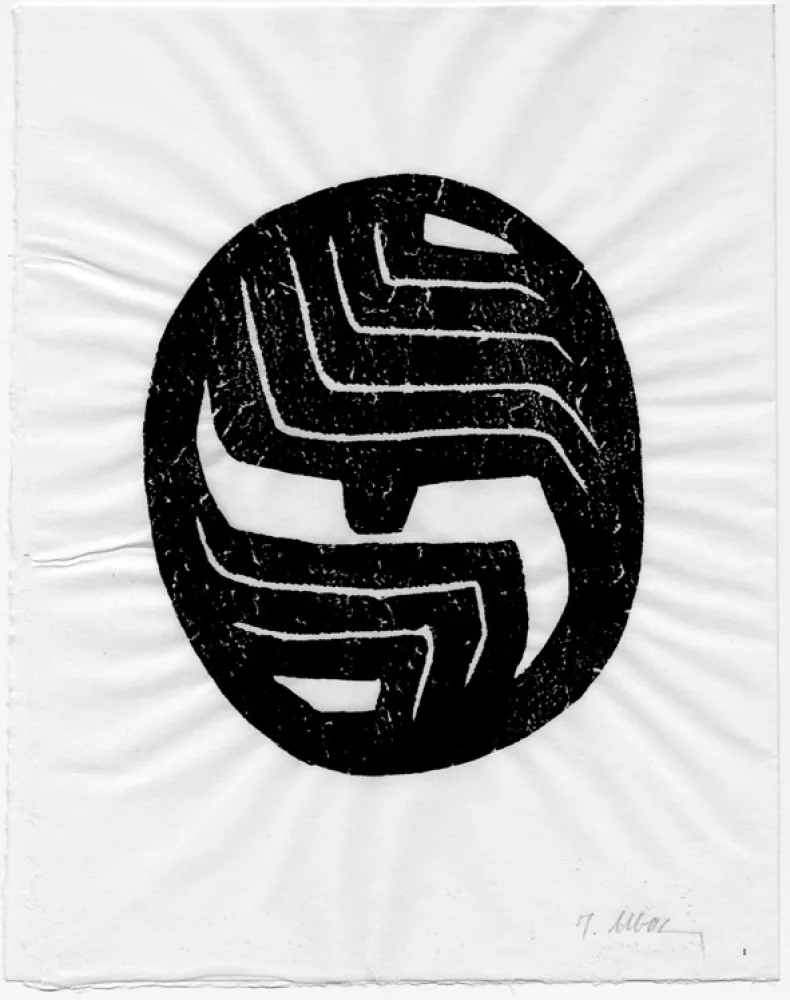 Illustrated Book Ubac - A. Frénaud. ALENTOUR DE LA MONTAGNE. Avec  16 empreintes d'ardoises de Raoul Ubac (1980)