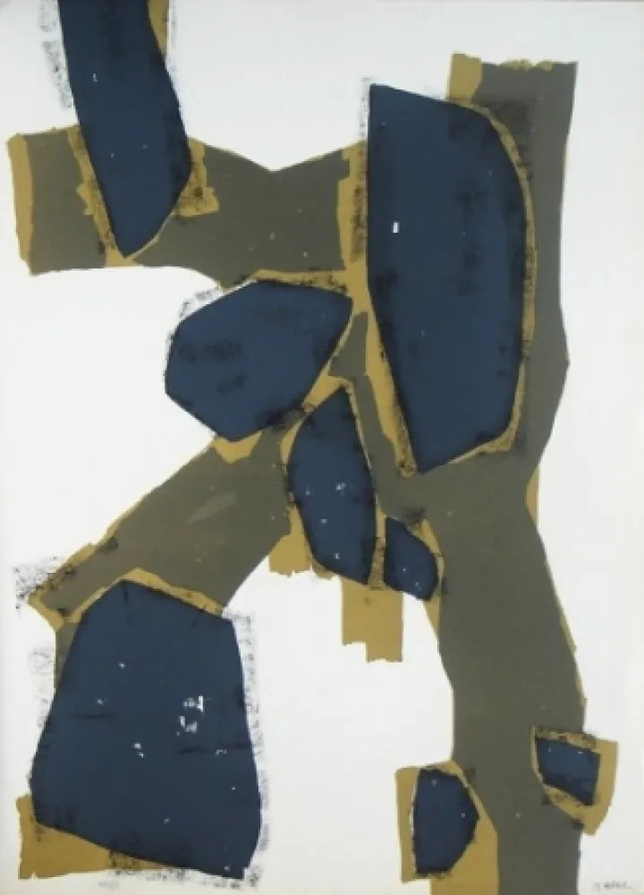 Lithograph Ubac - Arbres et pierres