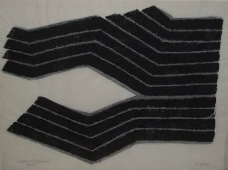 Lithograph Ubac - Deux labours empreinte ardoise