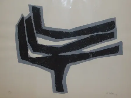 Lithograph Ubac - Empeinte ardoise