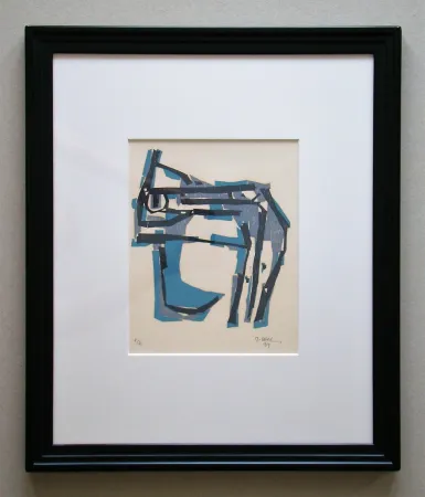 Woodcut Ubac - L'auberge dans le sanctuaire