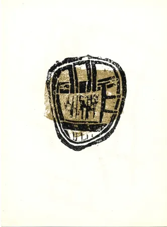 Lithograph Ubac - Old man's poems