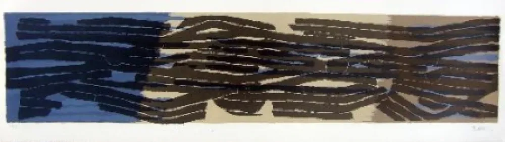 Lithograph Ubac - Paysage aux sillons 4