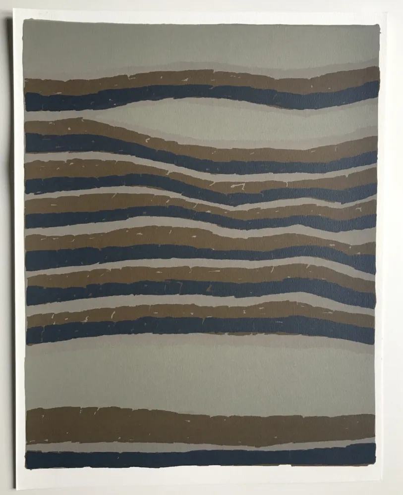 Lithograph Ubac - Routes (La terre III)