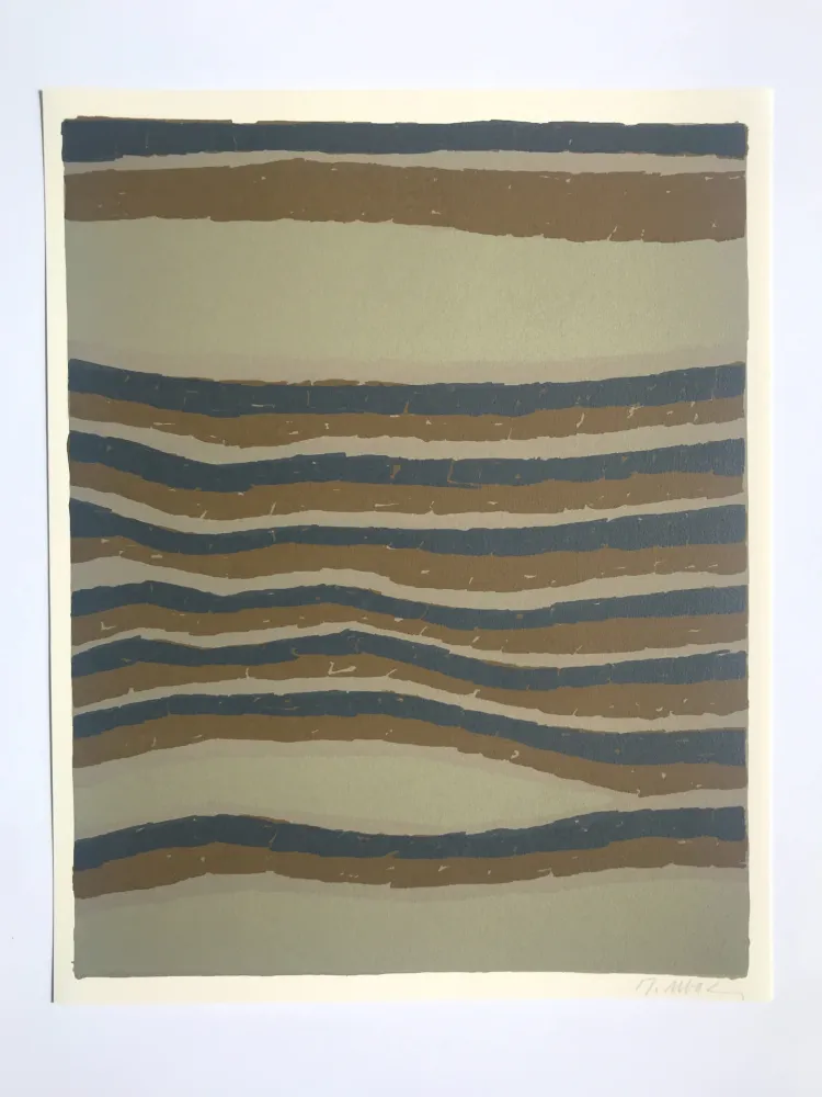 Lithograph Ubac - Routes (la Terre III)