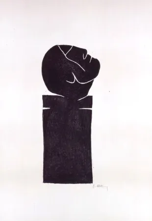 Lithograph Ubac - Stèle tête levée