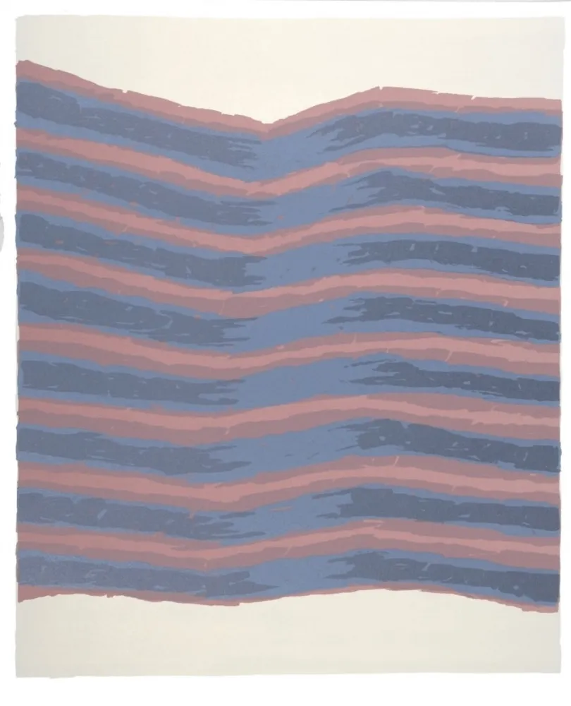 Lithograph Ubac - Strates sur ardoise