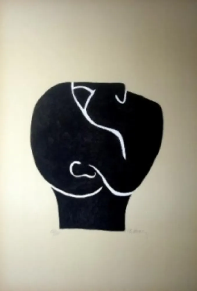 Lithograph Ubac - Tête levée