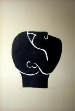 Lithograph Ubac - Tête levée