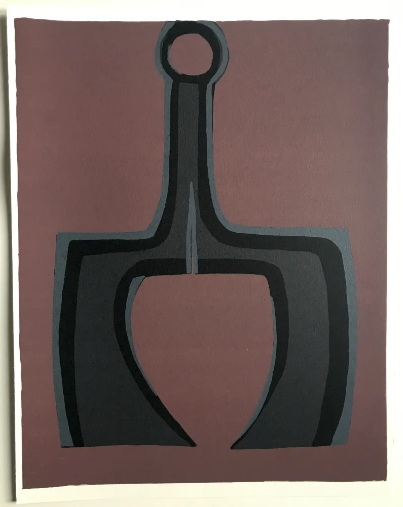 Lithograph Ubac - Travailler le sol (La terre I)