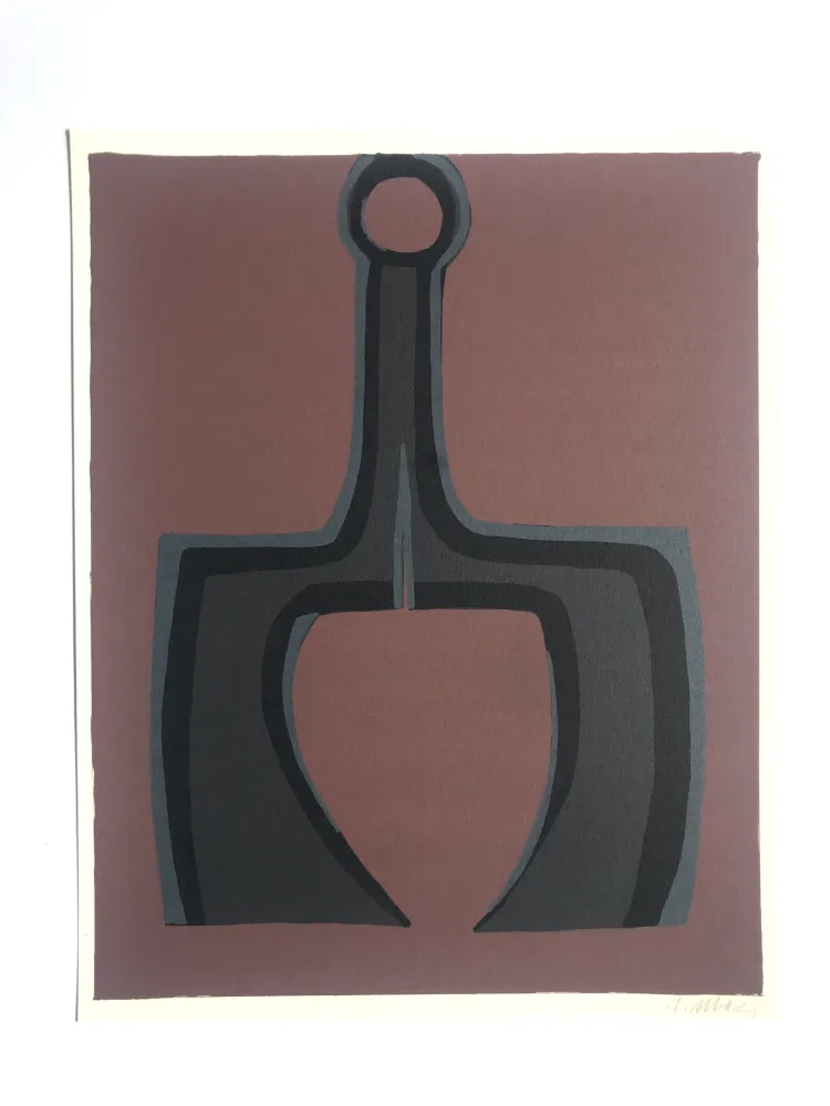 Lithograph Ubac - Travailler le sol (la Terre I)