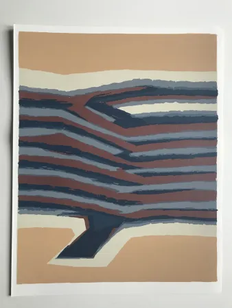 Lithograph Ubac - Voies ferrées (la Terre V)